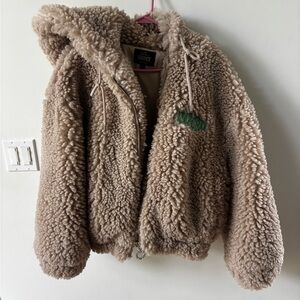 Choices Fluffy Tan Kids Puffer Jacket